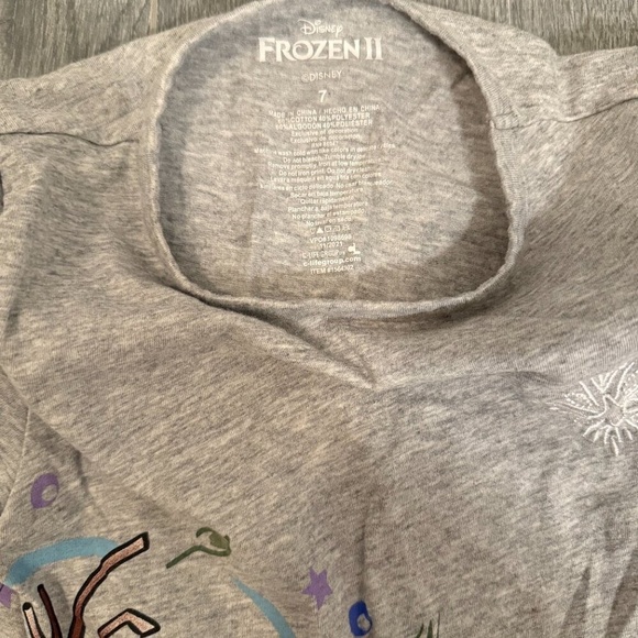 Disney Frozen II Olaf Graphic Tee Kids Size 7 - Picture 4 of 4